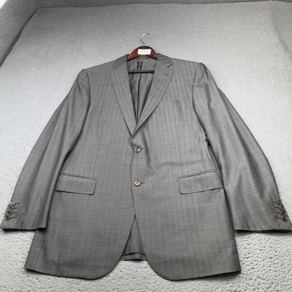 Ermenegildo Zegna Trofeo 600 Milano Blazer Mens 44L Gray Slim Sport Coat Jacket